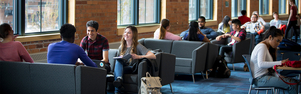 Students sitting at 61 Charles Street, small banner image for General Psych website