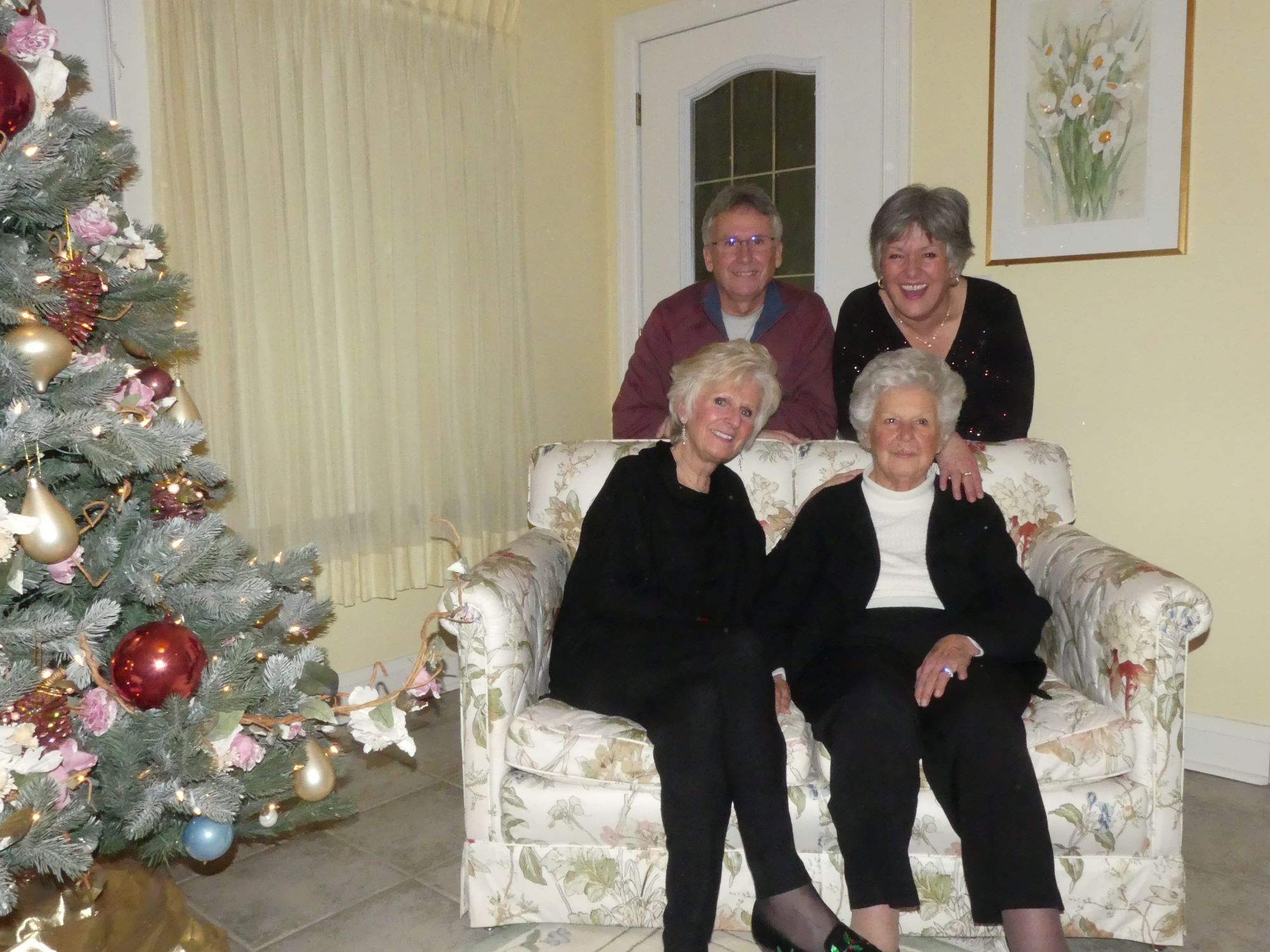 (front left) Diana Kirk, Wilma Lovell, (back left) Arthur Lovell and Linda McGill.