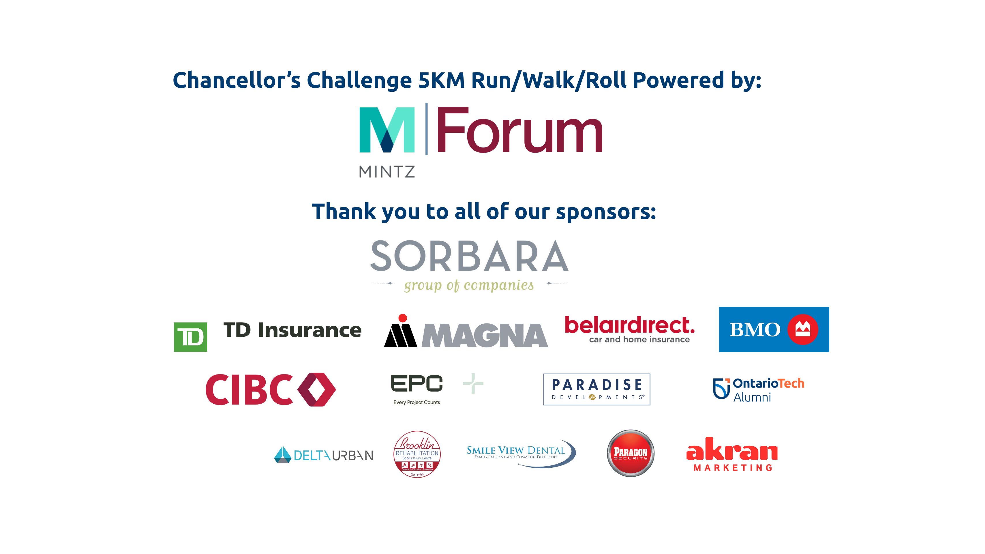 Chancellor's Challenge sponsors