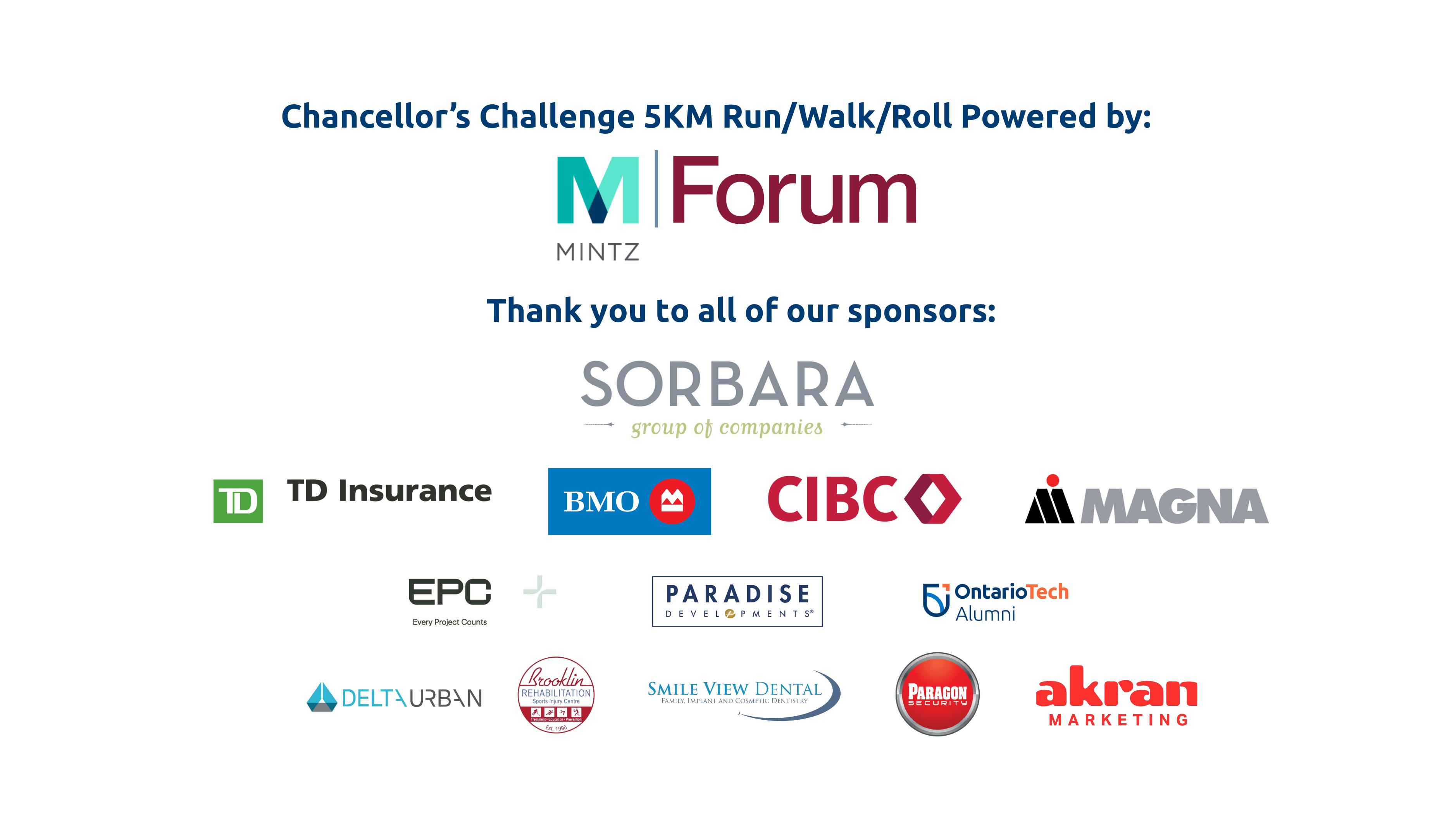 Chancellor's Challenge sponsors
