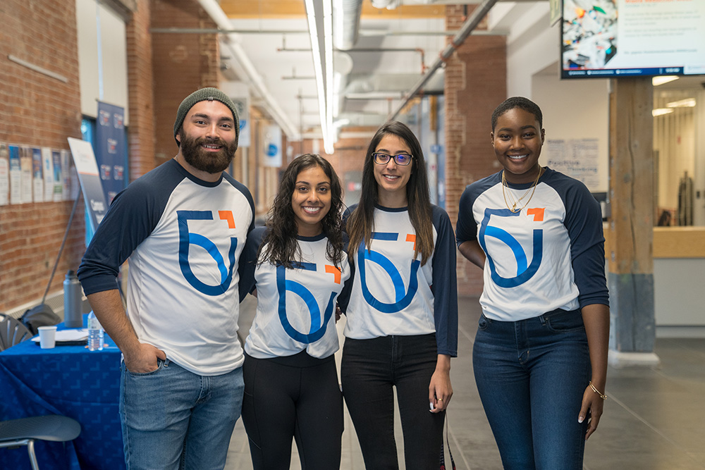 Students in Ontario Tech shirts