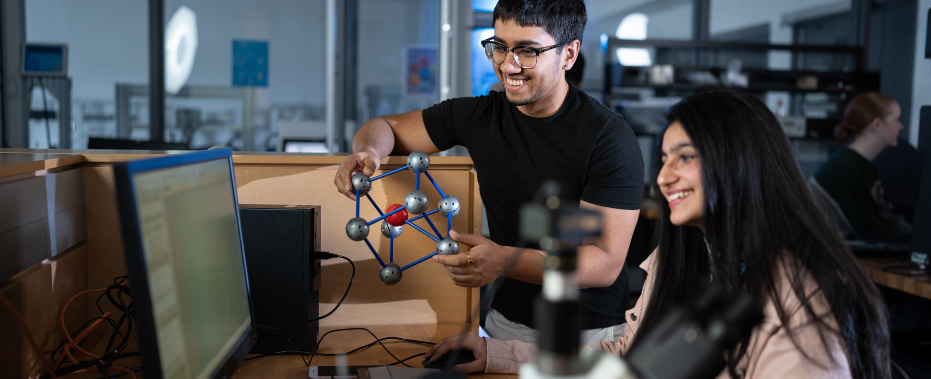 Students in an undergraduate Engineering teaching lab at Ontario Tech