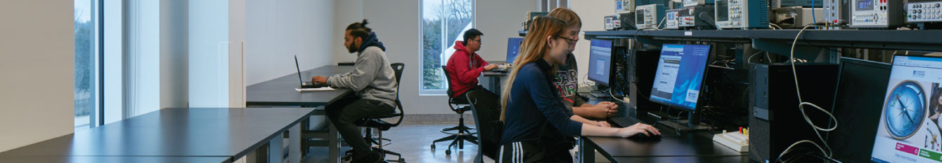 Students working on computers in SIRC