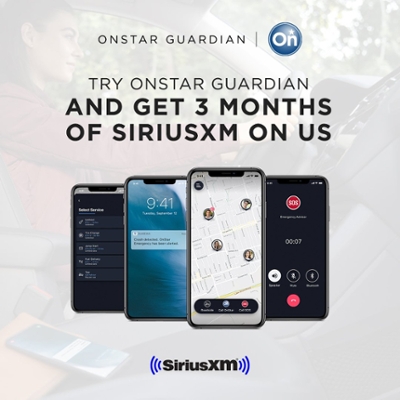 OnStar Guardian and SiriusXM promotional image