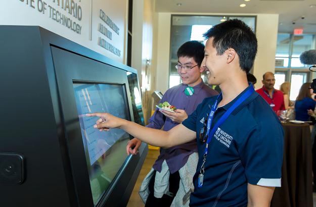 New Digital Display in UB Atrium Celebrates UOIT Alumni