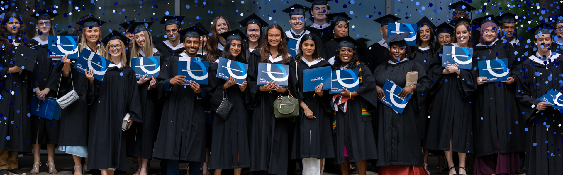 Ontario Tech graduates at convocation celebrating