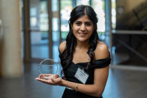 Robina Brah with her Philanthropy Award