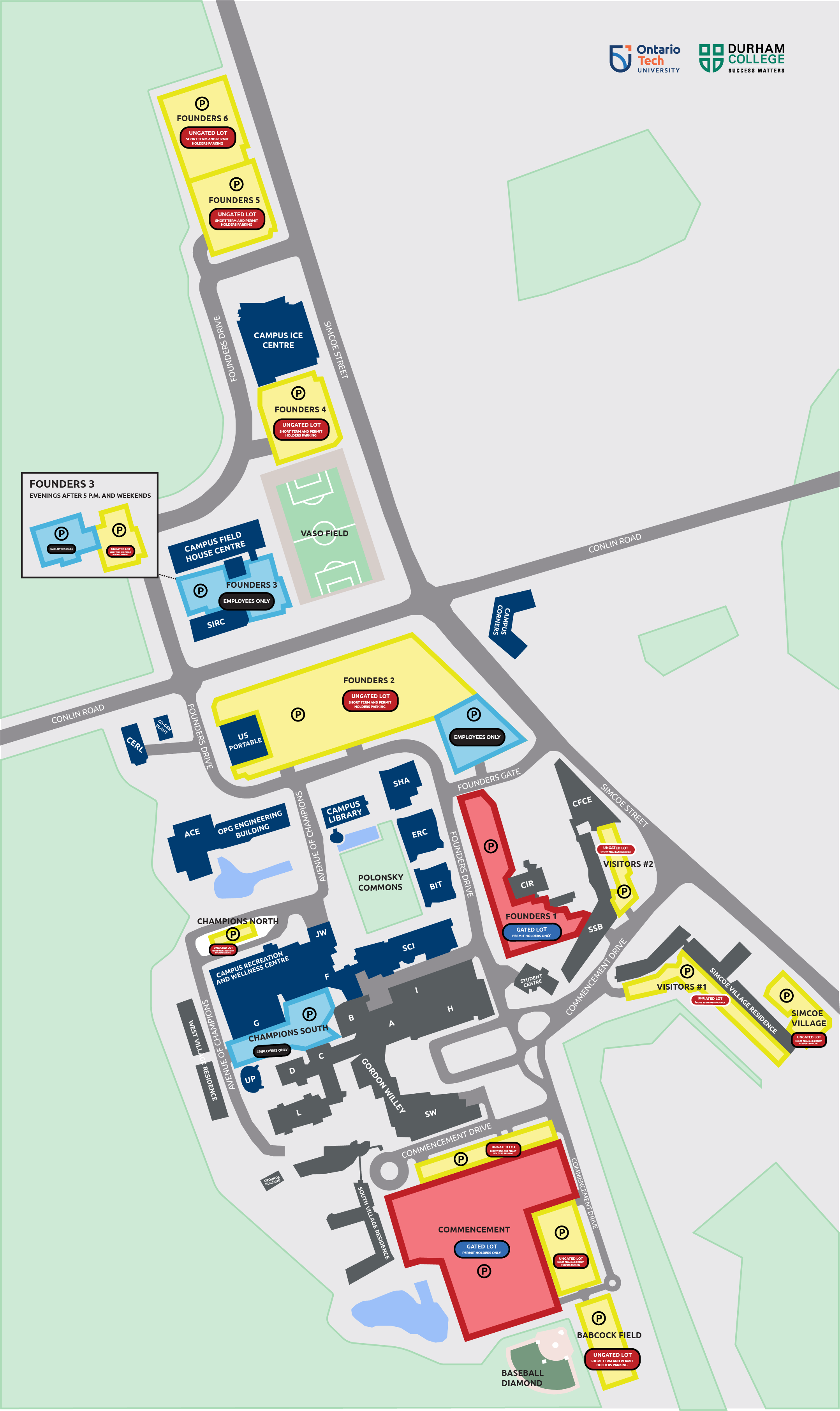 North Campus Parking Map