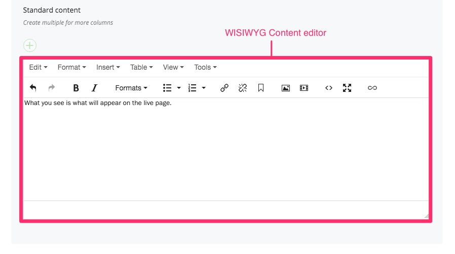 WYSIWYG Screenshot