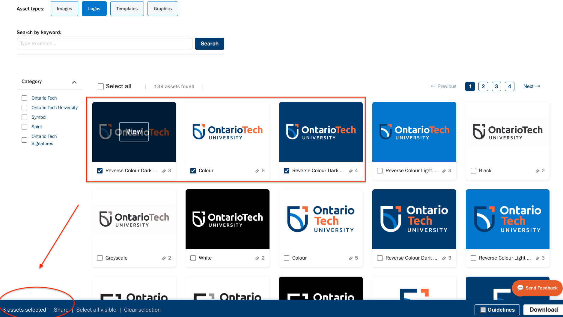 Asset Library external sharing feature