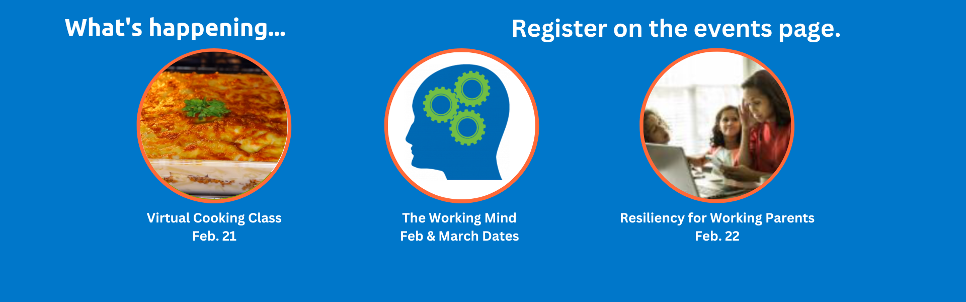 This image highlights upcoming events within Wellness at Work events and initiatives.