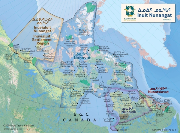 Inuit Tapiriit Kanatami map of inuit