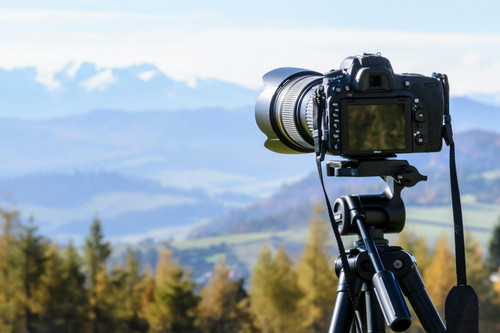 An image of a camera in nature.