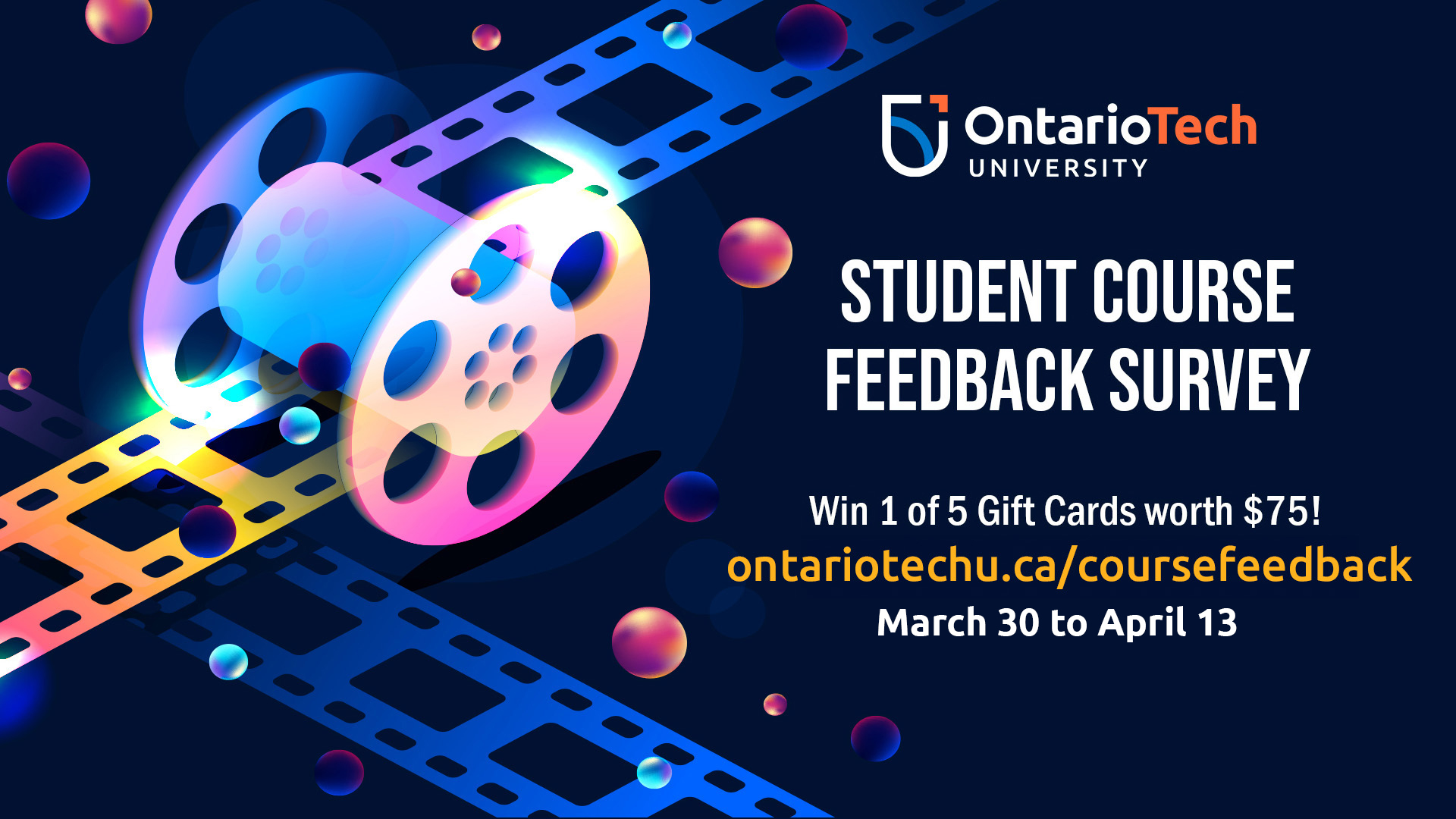 Student course feedback digital sign Fall 2025