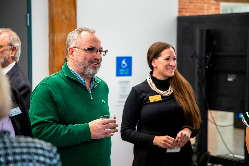 President Steven Murphy at a March 2024 event celebrating the naming and official signage unveiling of the Mitch and Leslie Frazer Faculty of Education.