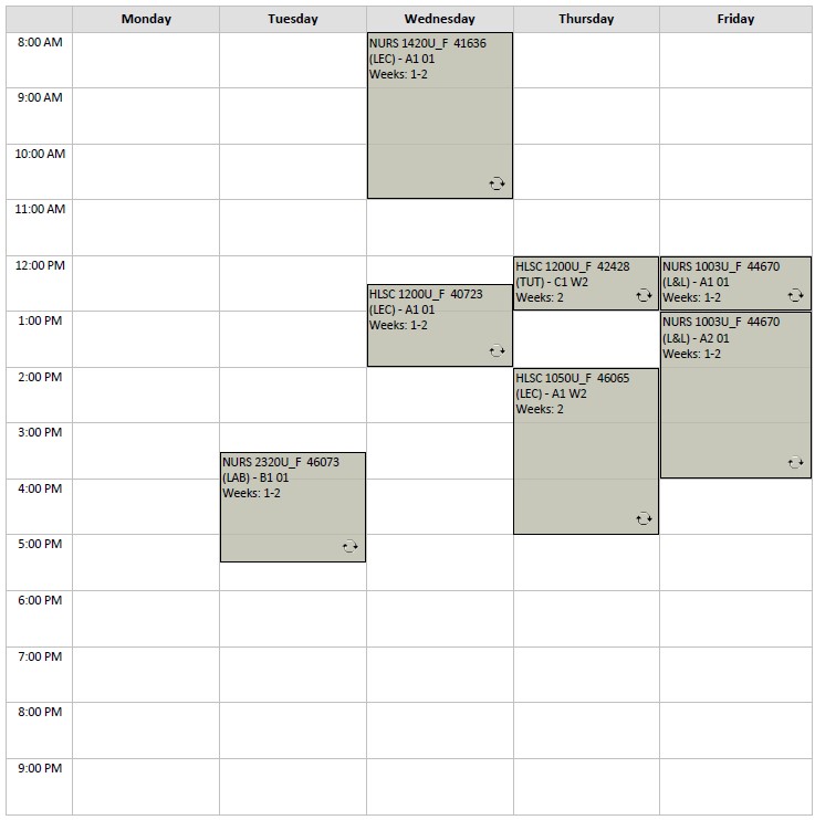 Fall Nursing Block 7 visual