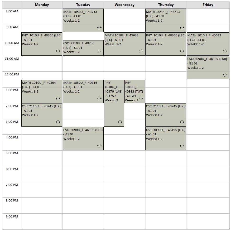 Fall Advanced Entry Computer Science Option B visual