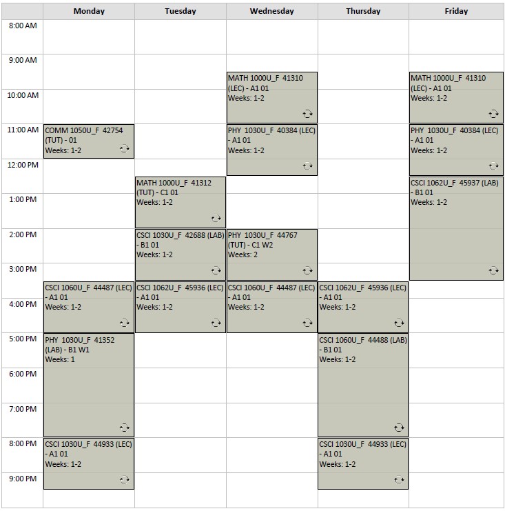 Fall Computer Science Option A1 visual