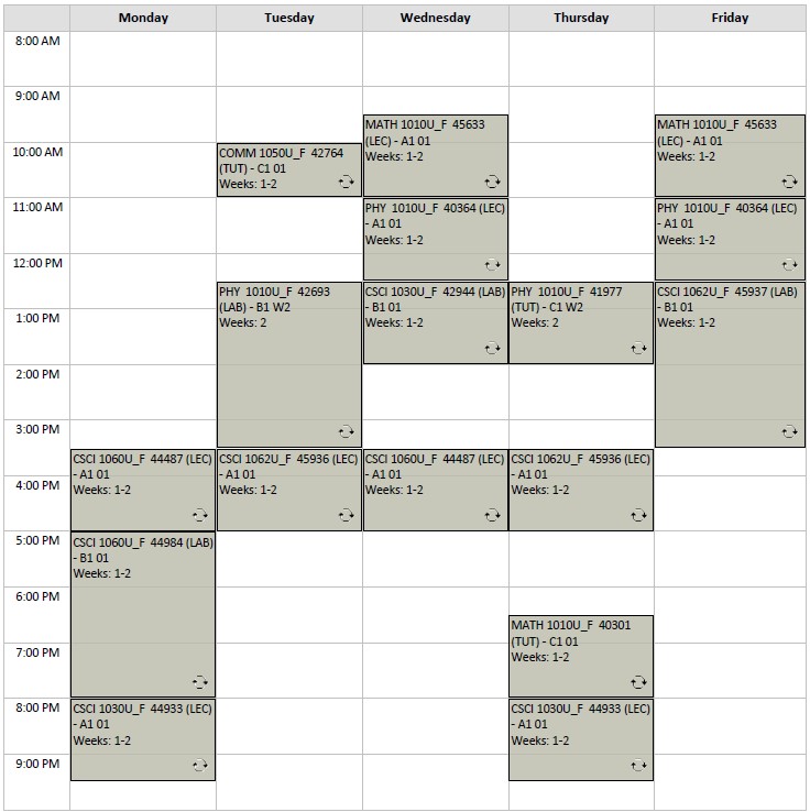 Fall Computer Science Option B3 visual
