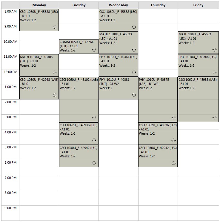 Fall Computer Science Option B8 visual