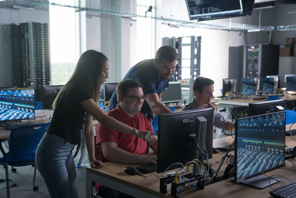 Students in computer lab. 