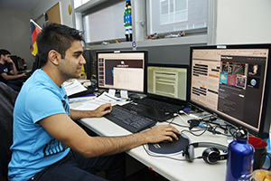 Students in a computer lab