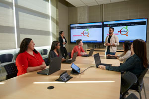 Group of people in a conference room