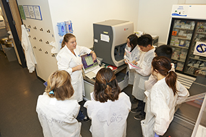 Students in a lab.