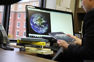 Student on computer