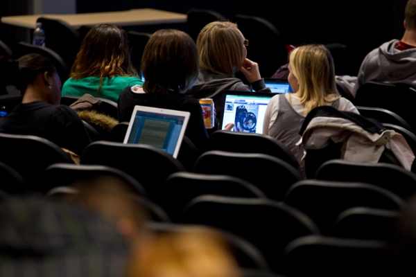 Students sitting in a lecture