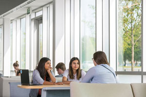 Students at a table.