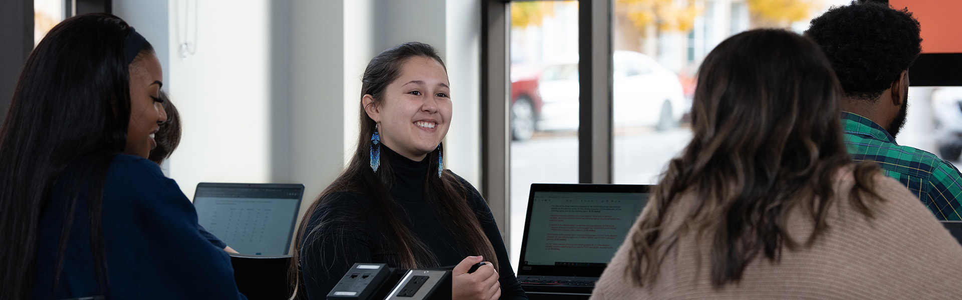 Students studying