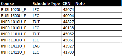 Networking and IT Block Schedule 1