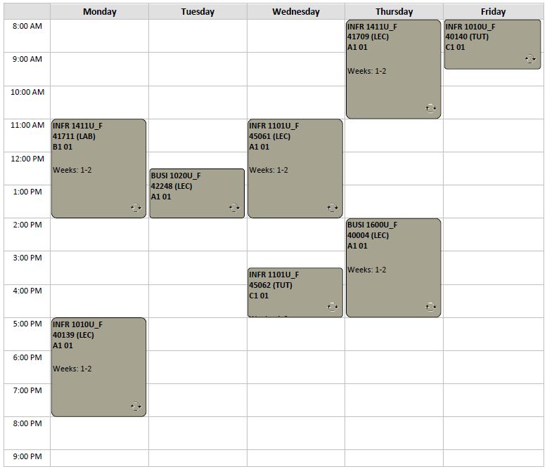 Networking and IT Block Schedule 3