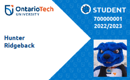 image of campus ID physical card