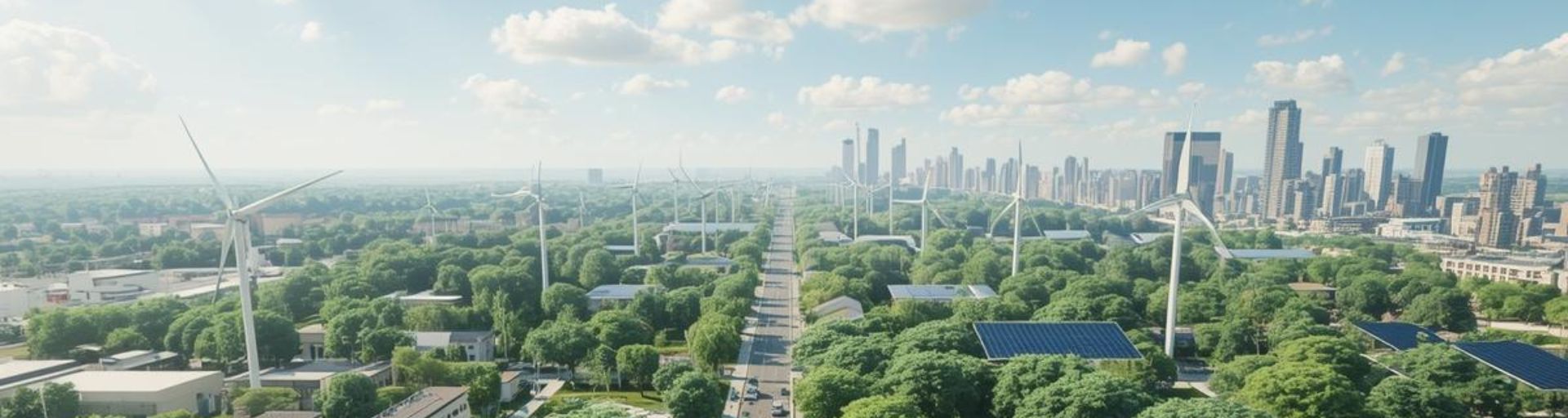 Website banner showing picture of society runnning on renewable energy