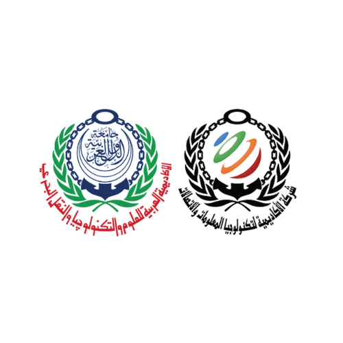 Arab Academy logos.