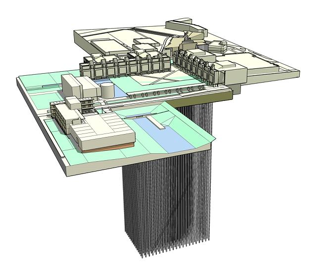 3D model of the Borehole Thermal Energy Storage System
