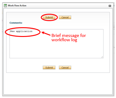 Workflow Submission Message