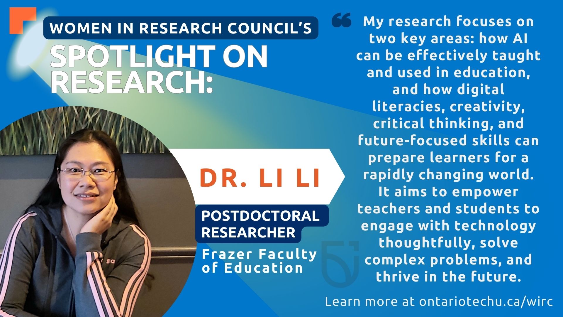 Graphic of Dr. Li Li and her research.