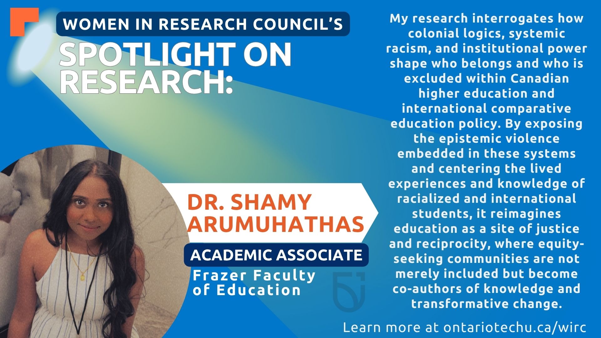 WW feature of Shamy Arumuhathas.