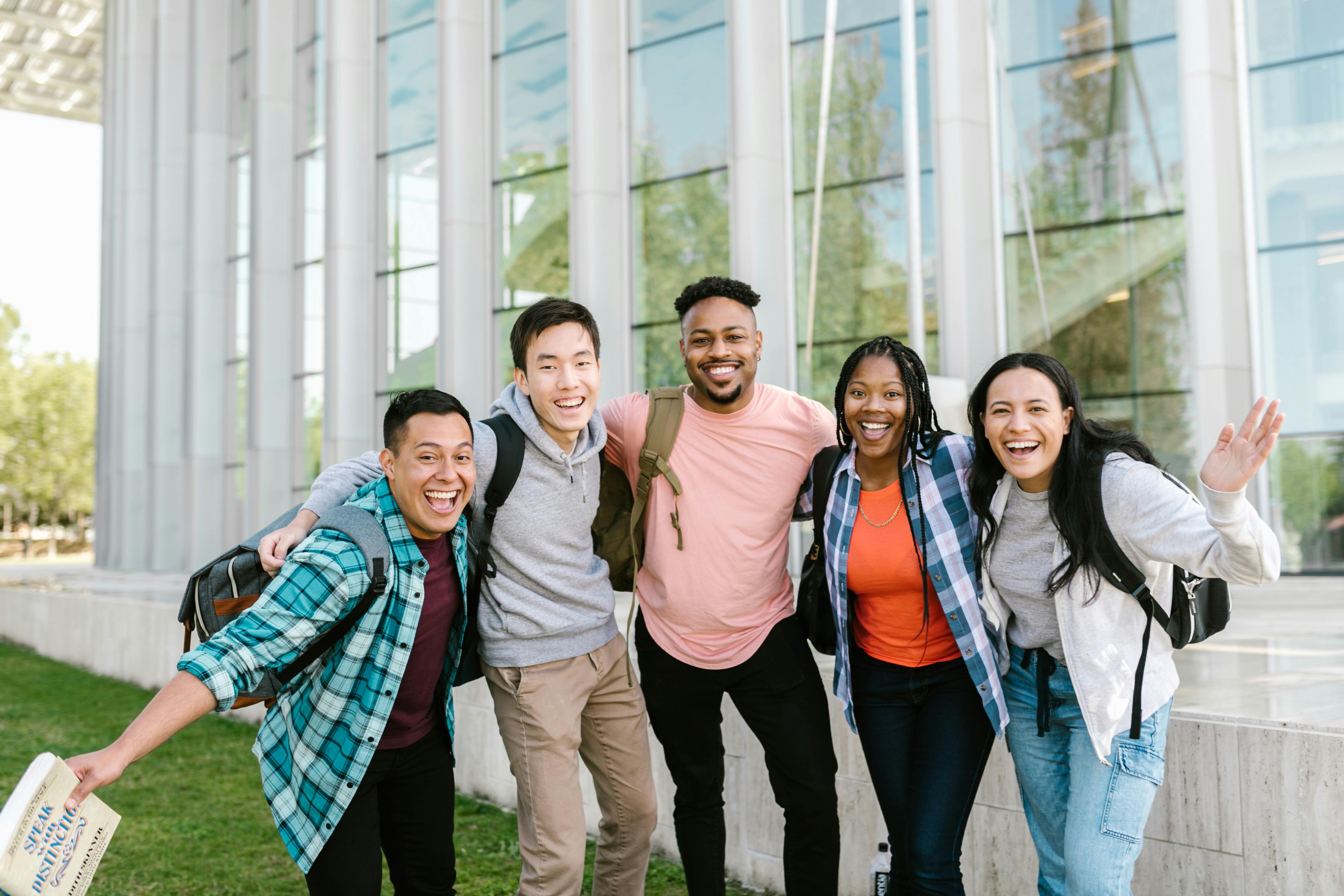 group of students together smiling 