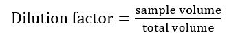 Dilution factor equation