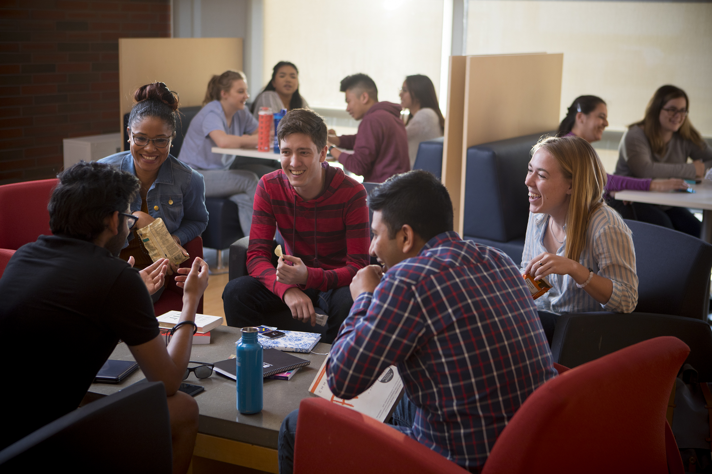 students in a study room