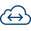 An icon indicating cloud computing