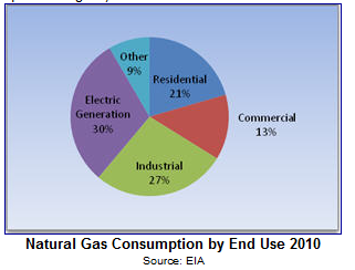 US Natural Gas Consumption by End Use 2010