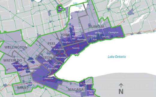 Map of Toronto's municipalities