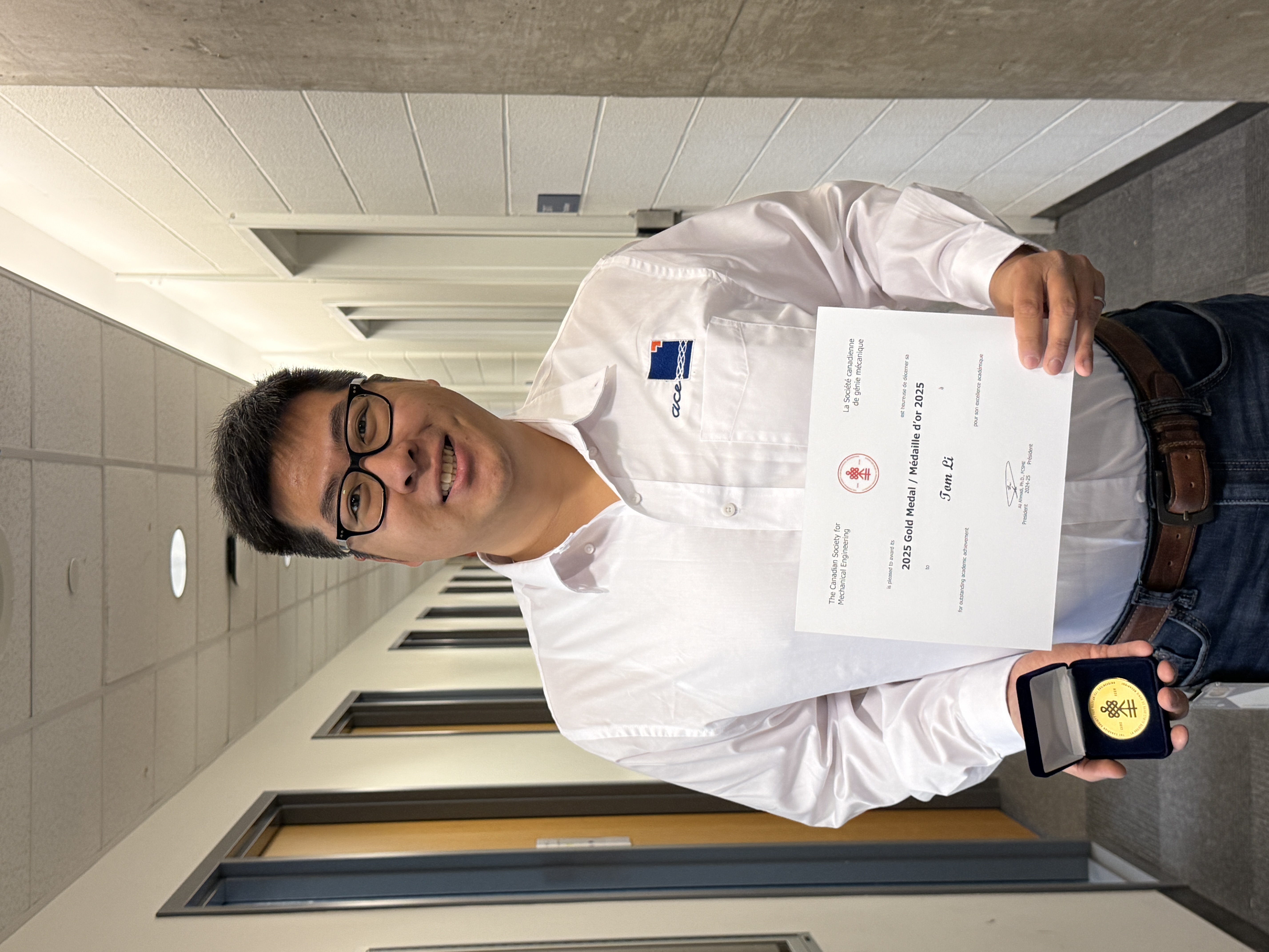 tom li awarded the csme gold medal