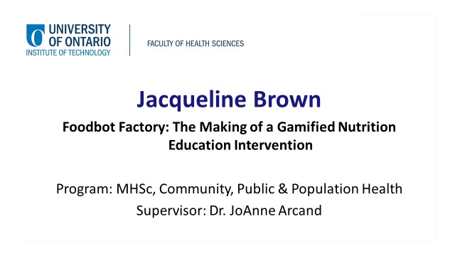 links to video of Jacqueline Brown's presentation