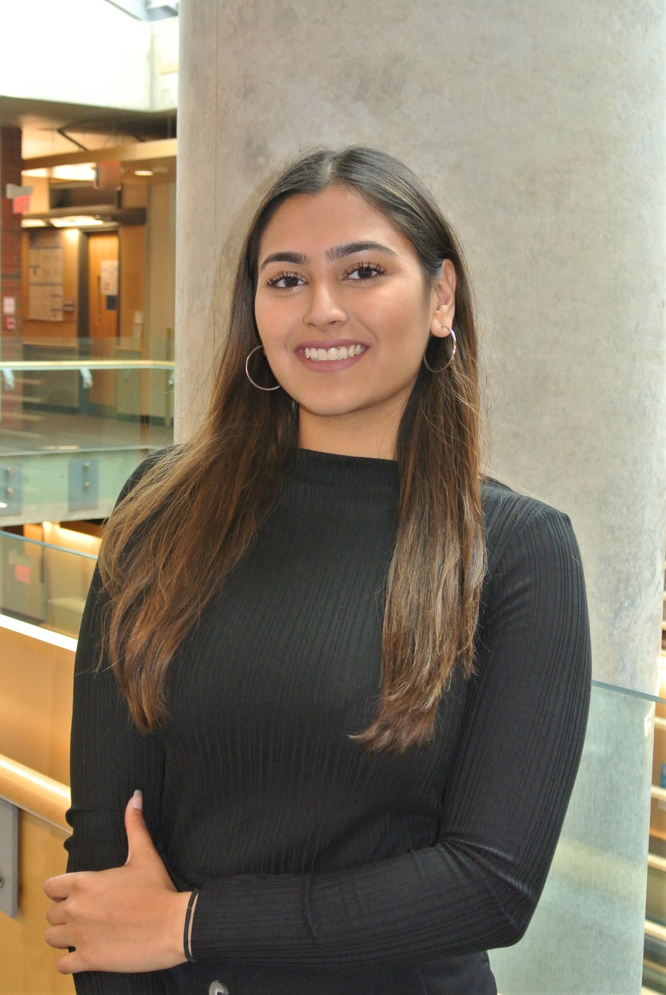 A portrait of Foram Patel, a biology student